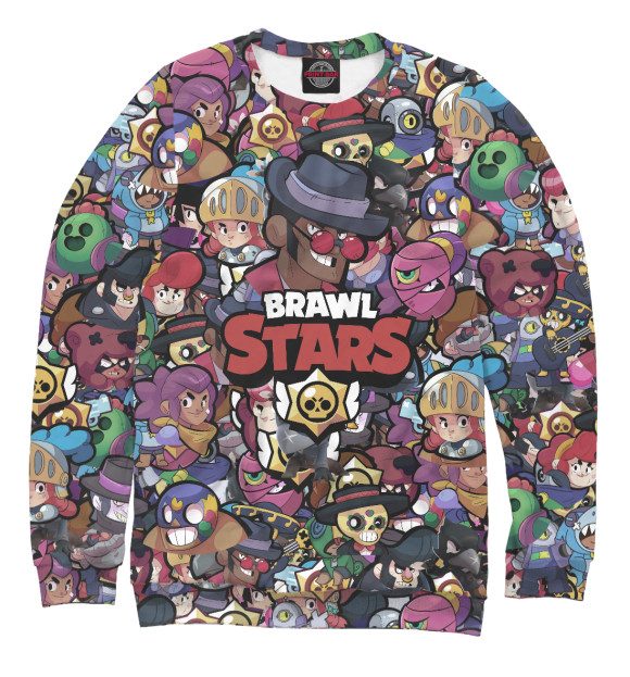 Мужской свитшот с изображением Brawl Stars Brock цвета Белый