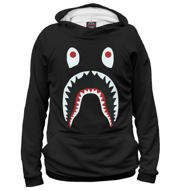 Женское худи с изображением Bape цвета Белый