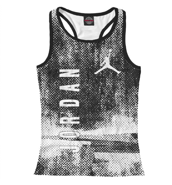 Женская майка-борцовка с изображением Майкл Джордан цвета Белый