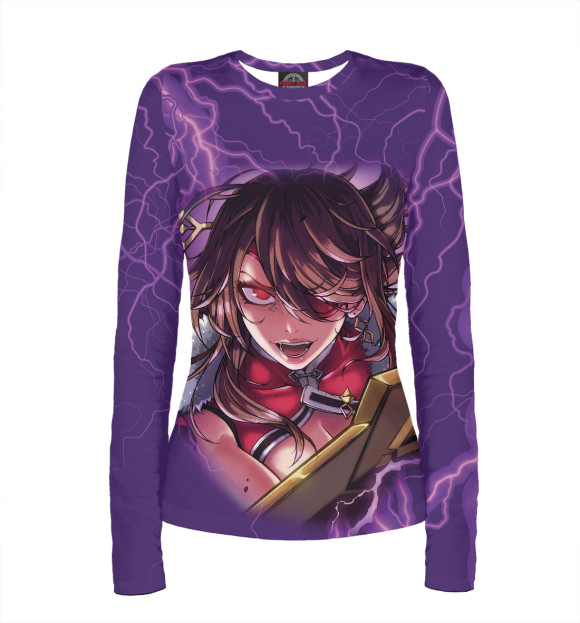 Женский лонгслив с изображением Бей Доу, Beidou цвета Белый