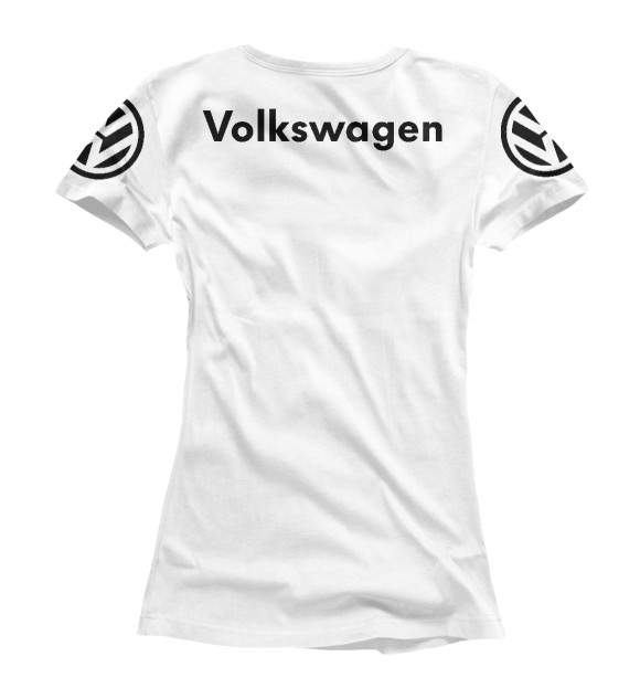 Футболка для девочек с изображением Volkswagen цвета Белый