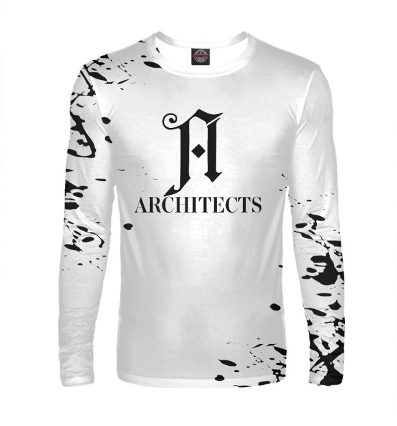 Мужской лонгслив с притом Architects цвета Белый Мужской лонгслив с изображением Architects цвета Белый