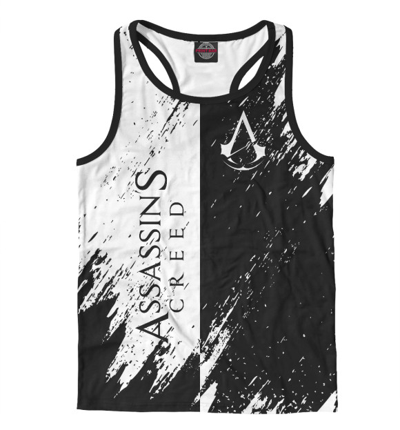 Мужская майка-борцовка с изображением Assassin's Creed цвета Белый