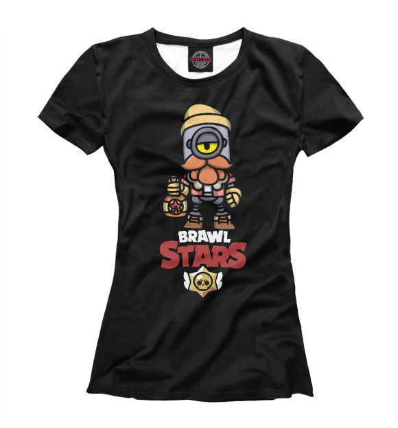 Женская футболка с изображением Brawl Stars цвета Белый