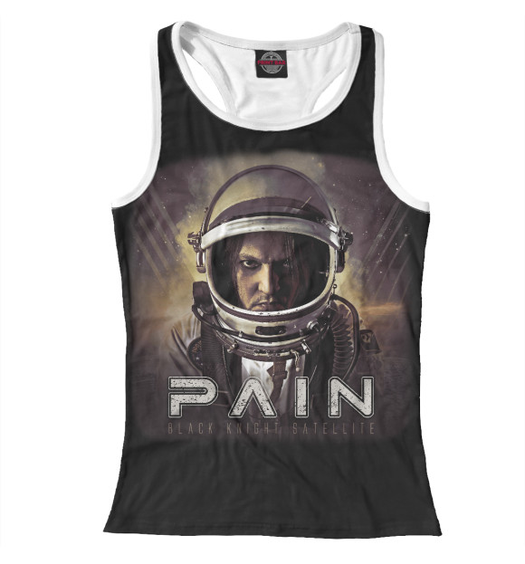 Женская майка-борцовка с изображением Pain цвета Белый