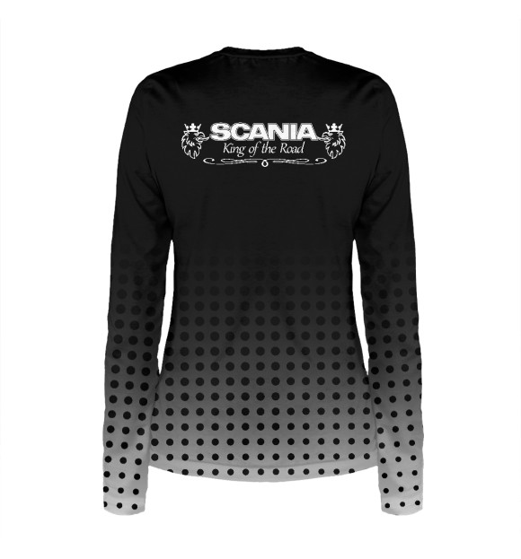 Женский лонгслив с изображением Scania цвета Белый