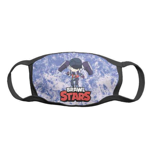 Маска тканевая с притом Эдгар  Edgar Brawl Stars цвета Белый Маска тканевая с изображением Эдгар  Edgar Brawl Stars цвета Белый