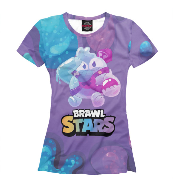 Женская футболка с изображением Сквик Squeak Brawl Stars цвета Белый