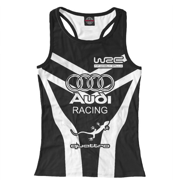 Женская майка-борцовка с изображением Audi цвета Белый