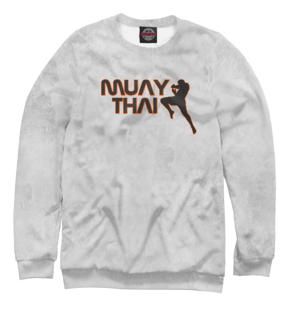 Свитшот для девочек с изображением Muay Thai цвета Белый