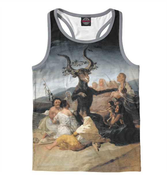 Мужская майка-борцовка с изображением Francisco Goya цвета Белый