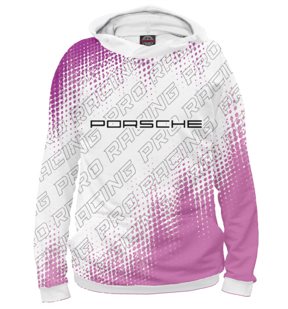 Худи для девочки с изображением Porsche Pro Racing цвета Белый