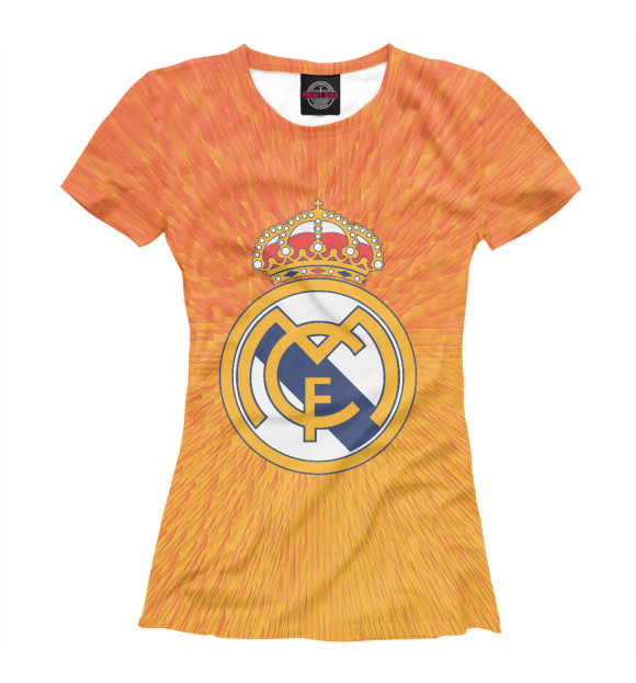 Футболка для девочек с изображением Real Madrid цвета Белый