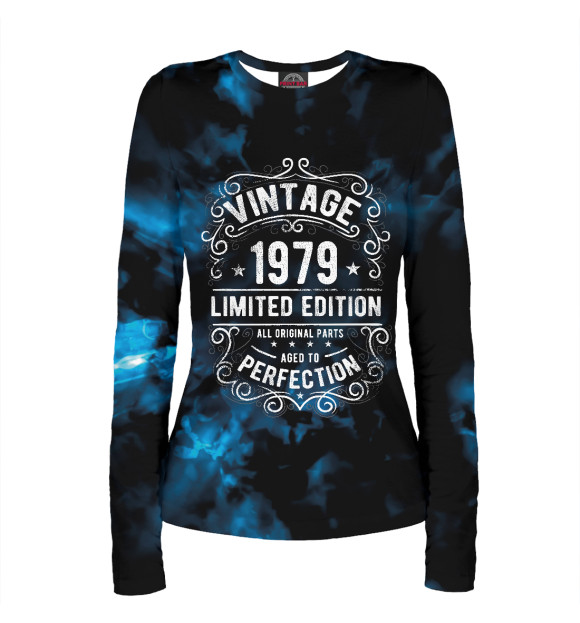 Женский лонгслив с изображением Vintage 1979 цвета Белый