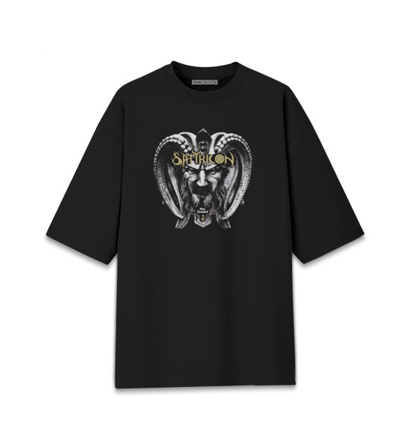 Женская футболка оверсайз с изображением Satyricon цвета Черный