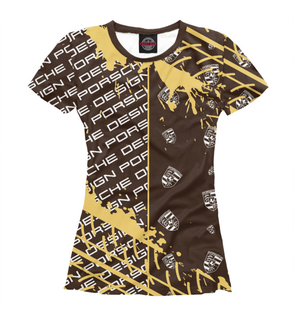 Женская футболка с изображением Porsche Design цвета Белый