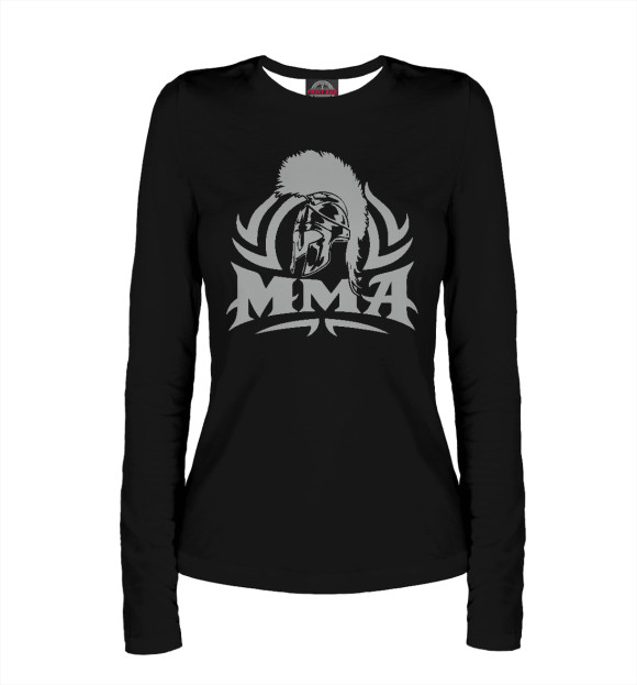 Женский лонгслив с изображением MMA Fighter цвета Белый