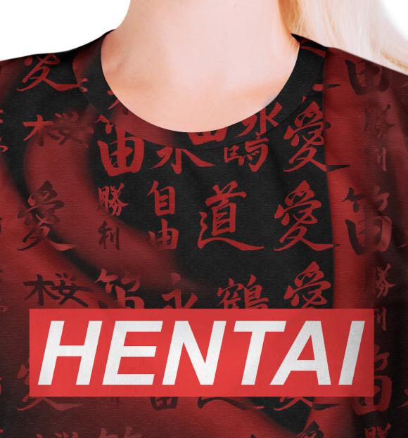 Футболка для девочек с изображением Hentai цвета Белый