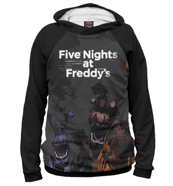Худи для мальчика с изображением Five Nights at Freddy’s цвета Белый