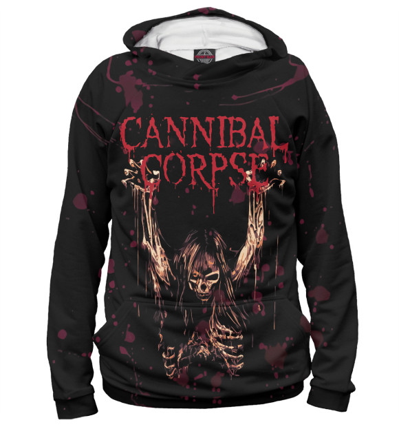 Мужское худи с изображением Cannibal Corpse цвета Белый