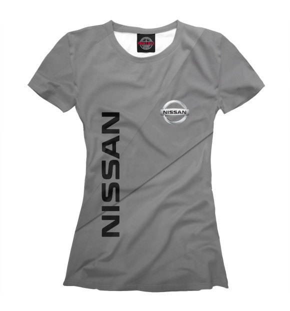 Женская футболка с изображением Nissan цвета Белый