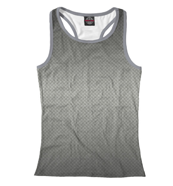 Женская майка-борцовка с изображением Рифленая сталь цвета Белый