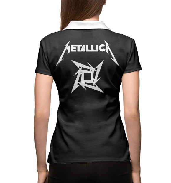 Женское поло с изображением Metallica цвета Белый