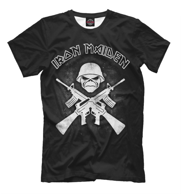 Мужская футболка с изображением Iron Maiden цвета Черный