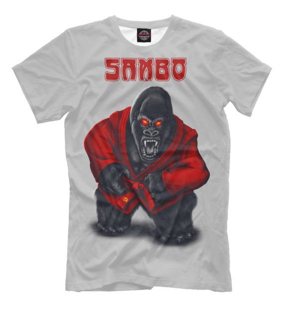 Мужская футболка с изображением SAMBO СССР цвета Бежевый