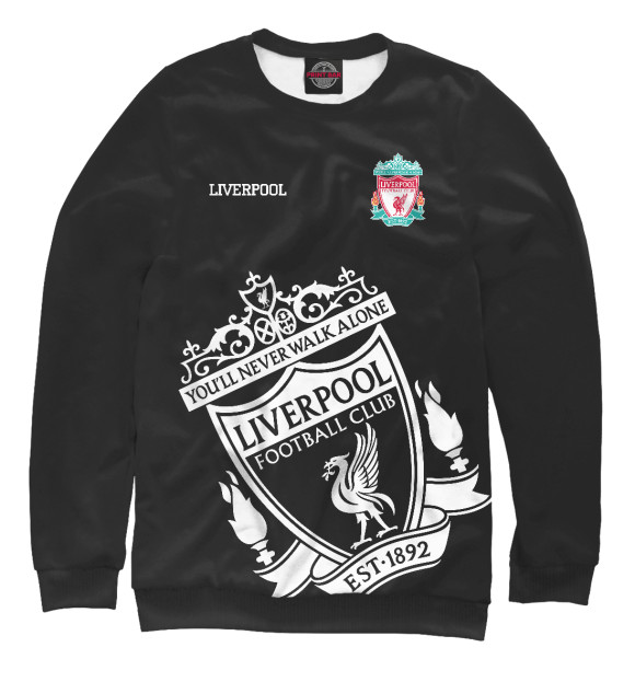 Женский свитшот с изображением Liverpool цвета Белый