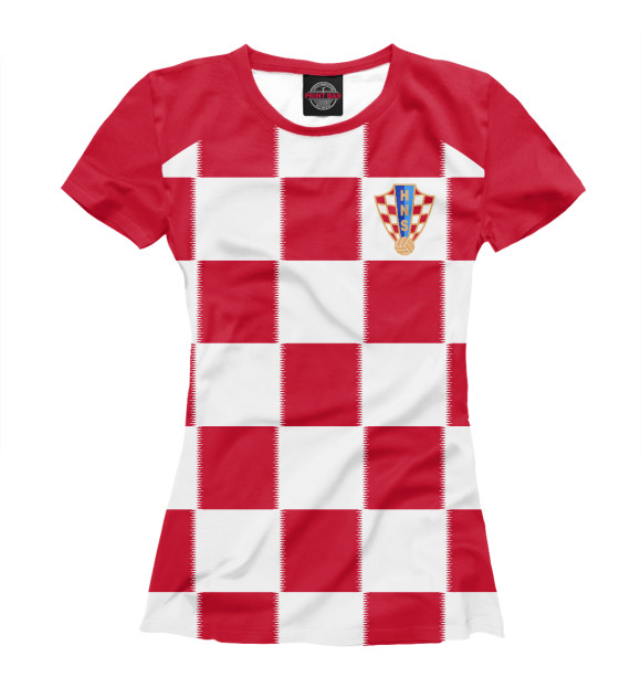 Женская футболка с изображением Хорватия цвета Белый