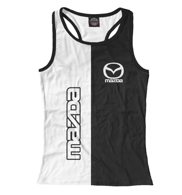 Женская майка-борцовка с изображением Mazda цвета Белый