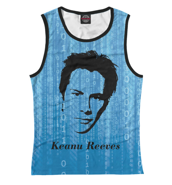 Женская майка с изображением Keanu Reeves цвета Белый