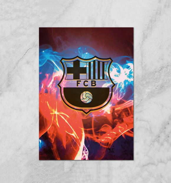 Плакат с изображением FC Barcelona цвета Белый