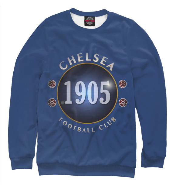 Мужской свитшот с изображением FC Chelsea 1905 цвета Белый