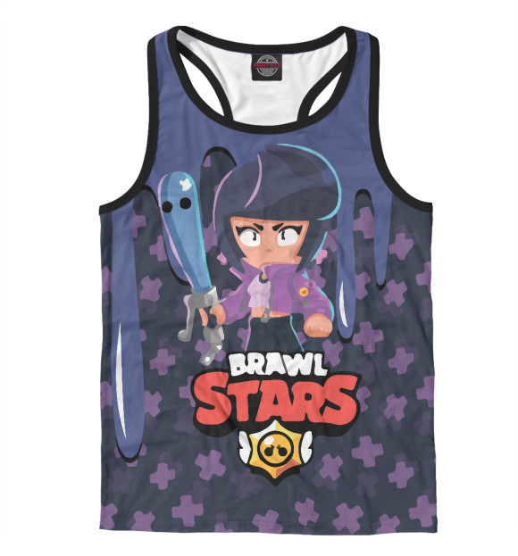 Мужская майка-борцовка с притом Brawl Stars цвета Белый Мужская майка-борцовка с изображением Brawl Stars цвета Белый