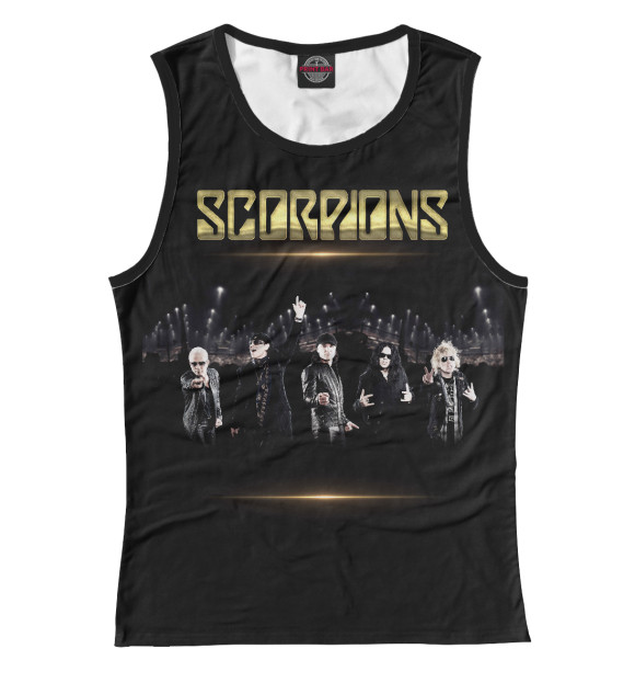 Майка для девочки с изображением Scorpions цвета Белый