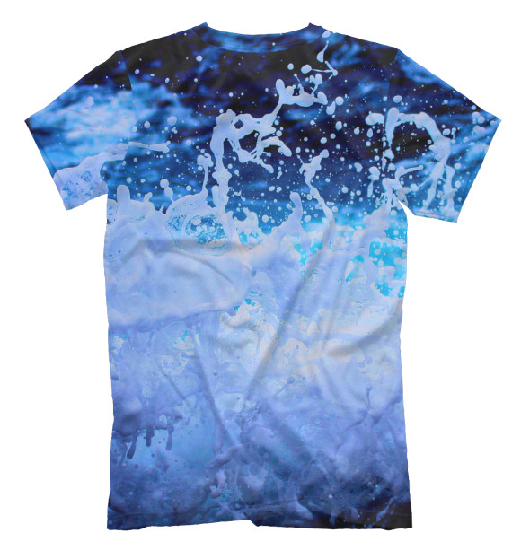 Мужская футболка с изображением Брызги воды цвета Белый
