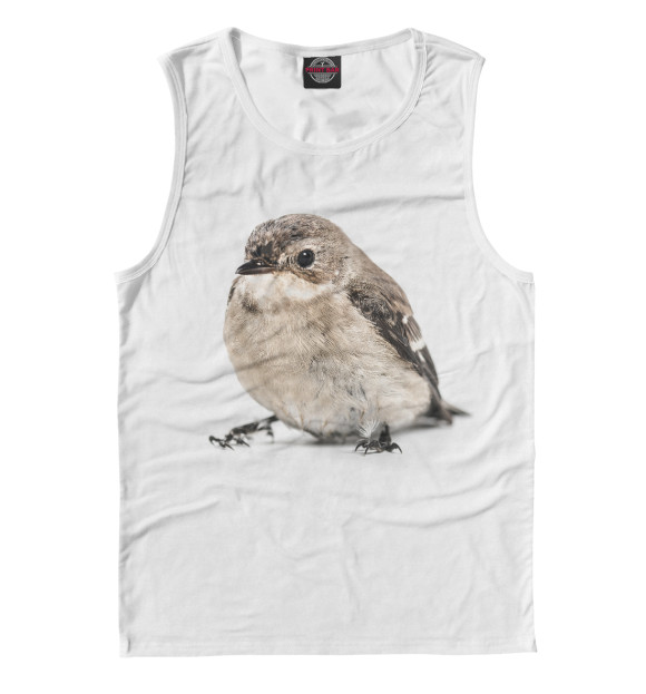 Майка для мальчика с изображением Воробей цвета Белый