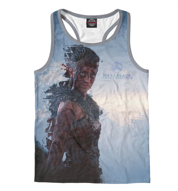 Мужская майка-борцовка с притом Сенуа цвета Белый Мужская майка-борцовка с изображением Сенуа цвета Белый