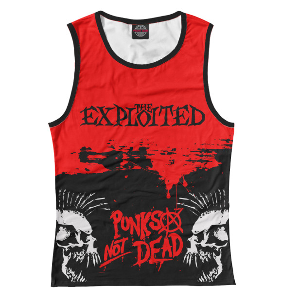 Женская майка с притом The Exploited цвета Белый Женская майка с изображением The Exploited цвета Белый