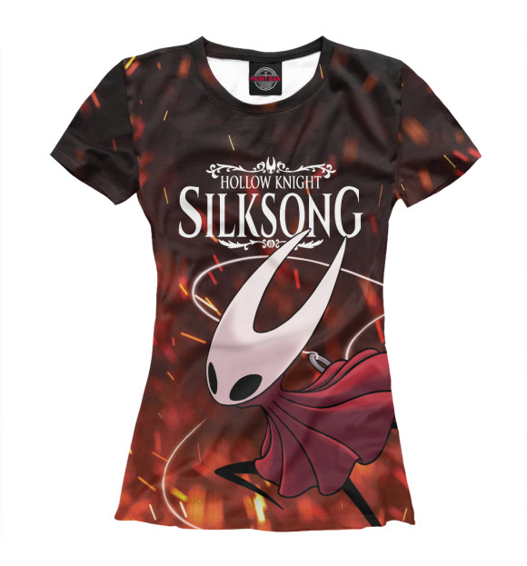 Женская футболка с изображением Hollow Knight: SILKSONG цвета Белый