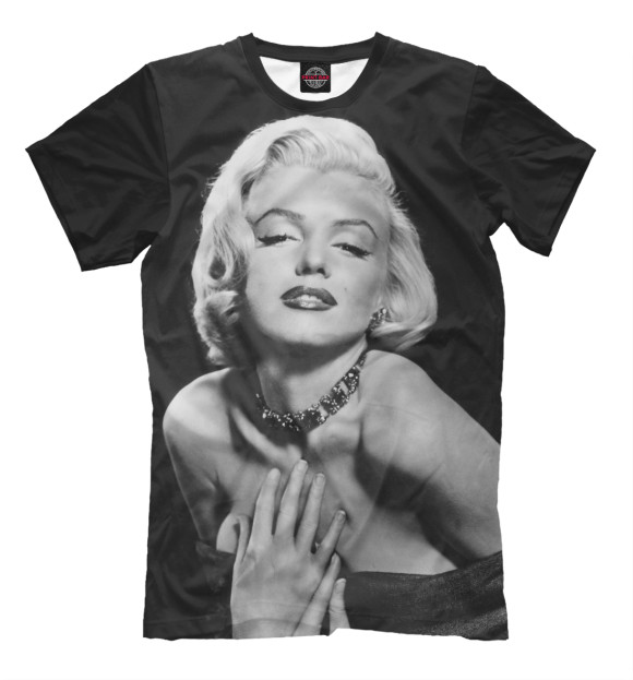 Мужская футболка с изображением Marilyn Monroe цвета Черный