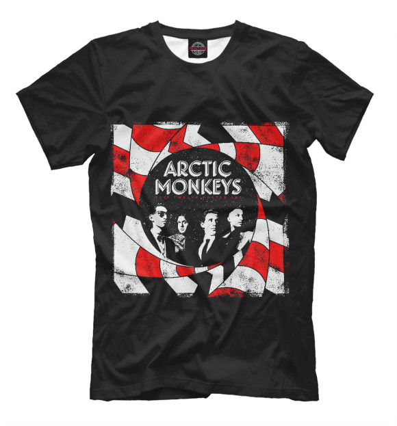 Футболка для мальчиков с изображением Arctic Monkeys цвета Черный
