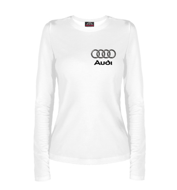 Женский лонгслив с изображением Audi цвета Белый