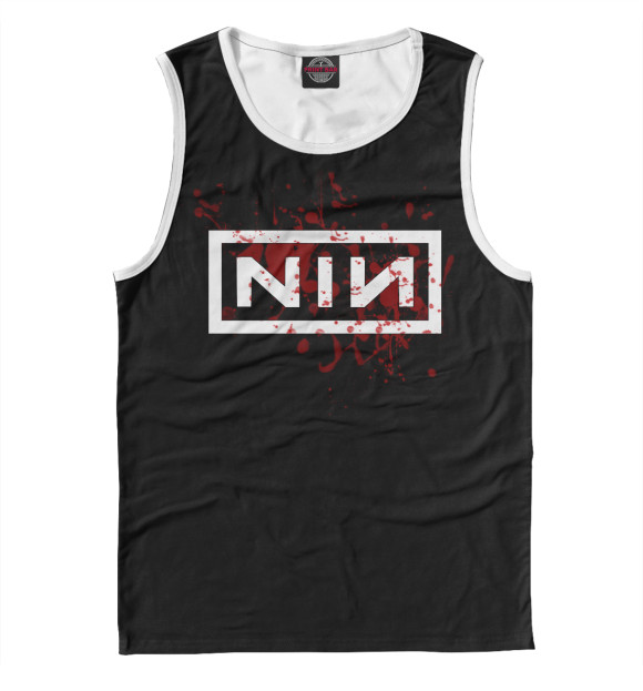 Майка для мальчика с изображением Nine Inch Nails цвета Белый