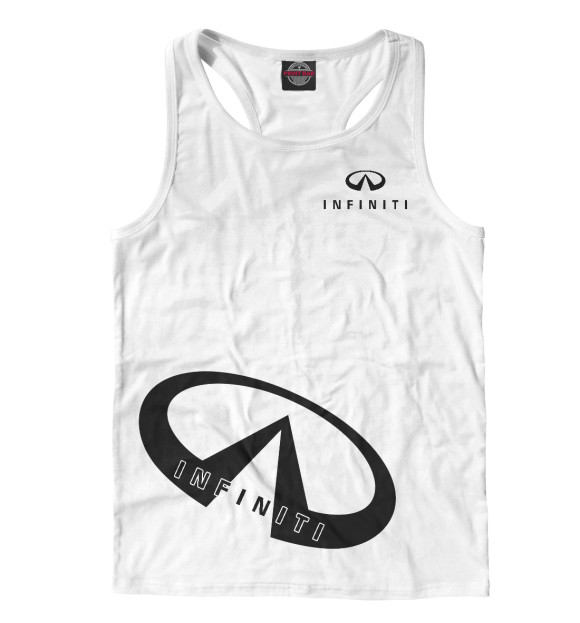 Мужская майка-борцовка с изображением Infiniti цвета Белый