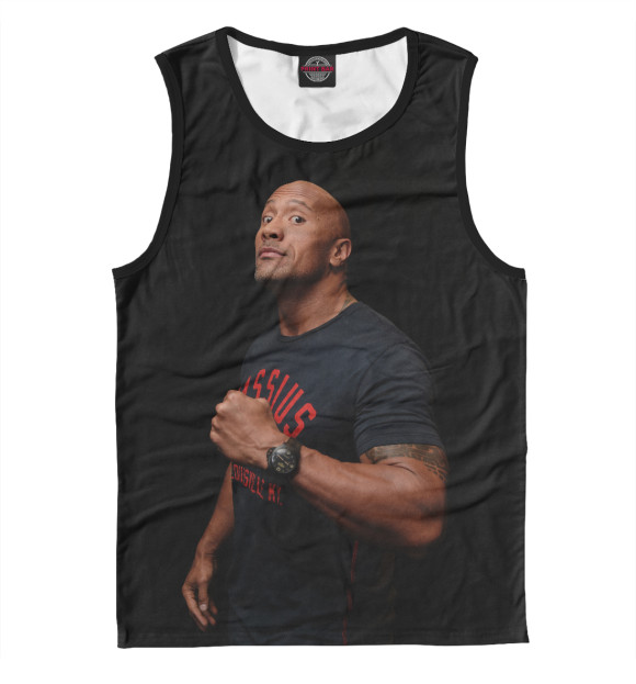 Майка для мальчика с изображением Дуэйн Джонсон цвета Р‘РµР»С‹Р№