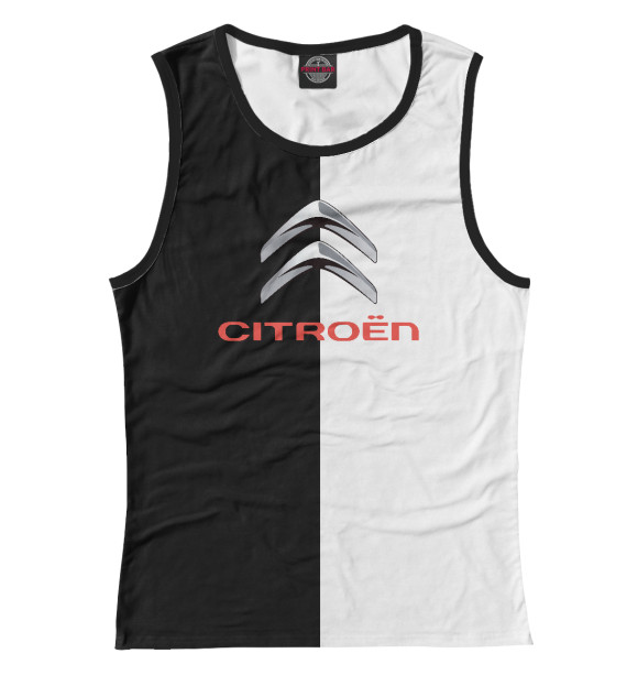 Майка для девочки с изображением Citroen цвета Белый