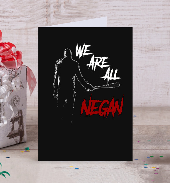 Открытка с притом The Walking Dead цвета Белый Открытка с изображением The Walking Dead цвета Белый